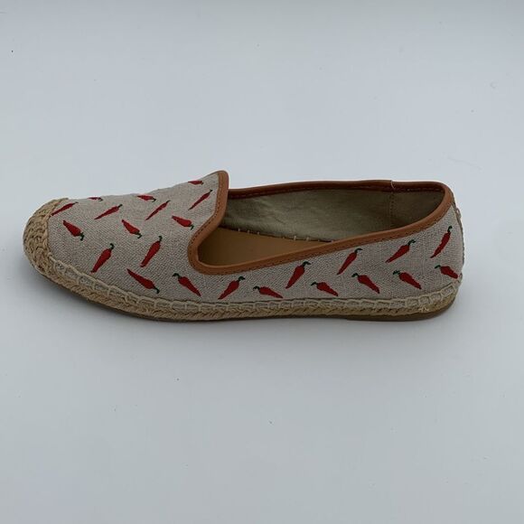 GH Bass Co chili pepper embroidered slip on espadrilles flats size 8.5 - Picture 7 of 11